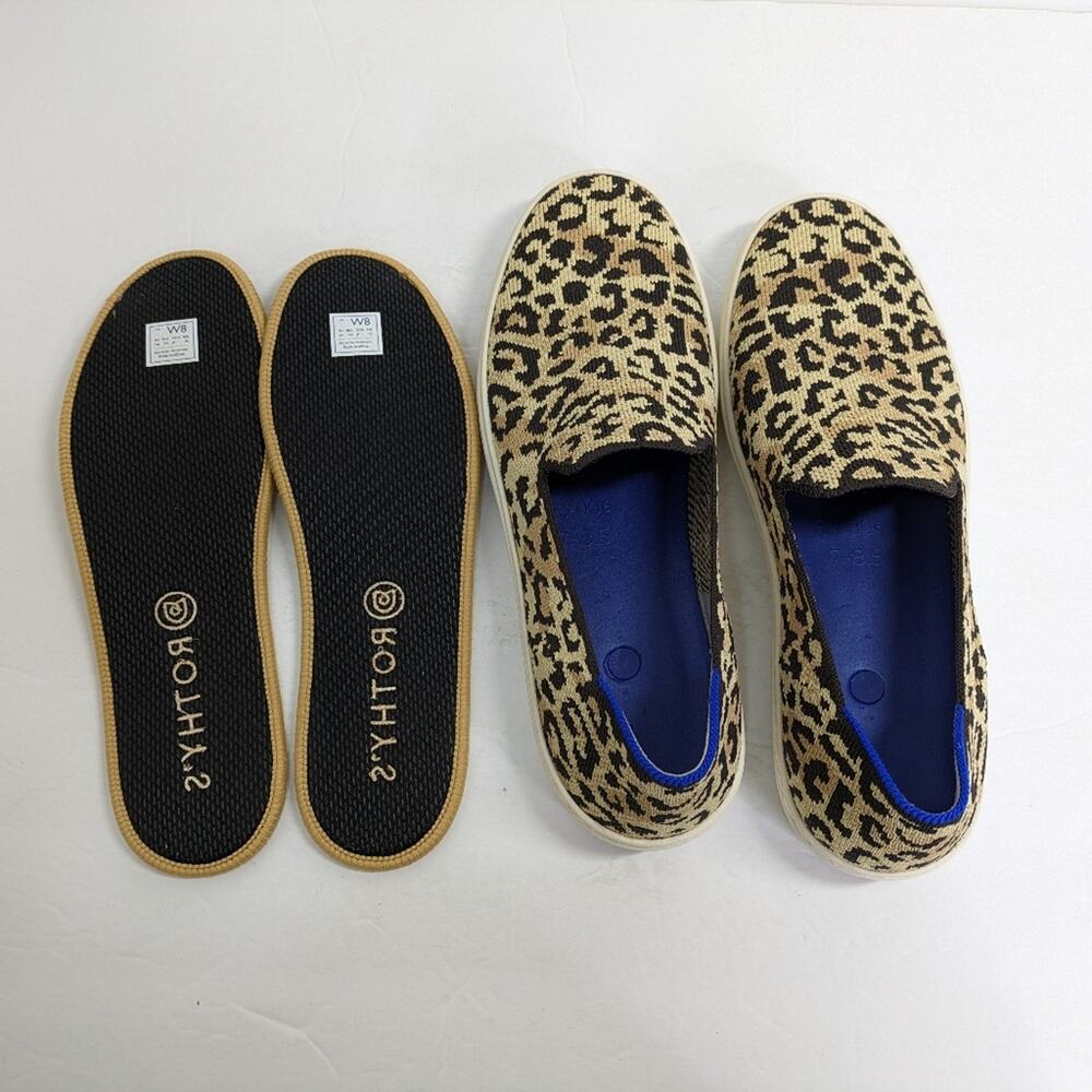 Rothy's The Sneaker Slip On 8 Desert Cat Animal Cheetah Camo Print Limited Print - Picture 9 of 15